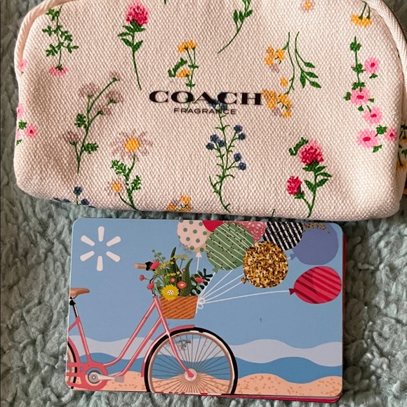 Coach Floral Zip Pouch with Gold Accents - Picture 8 of 9
